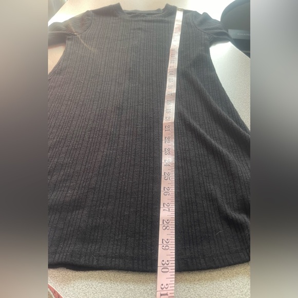 Topshop Black Ribbed Knit Sweater Dress Size 6 - Picture 10 of 11